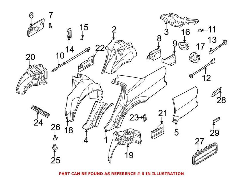 BMW Fuel Filler Door - Rear 51178170540